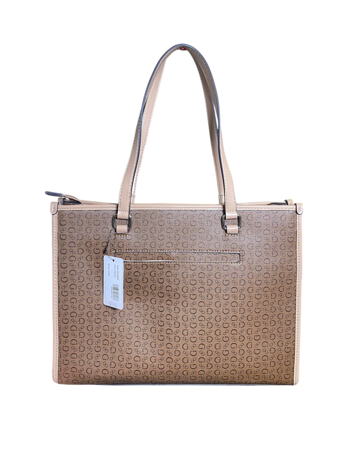 Bolsa Tote Guess Monogram – Elegancia Café y Estilo Diario