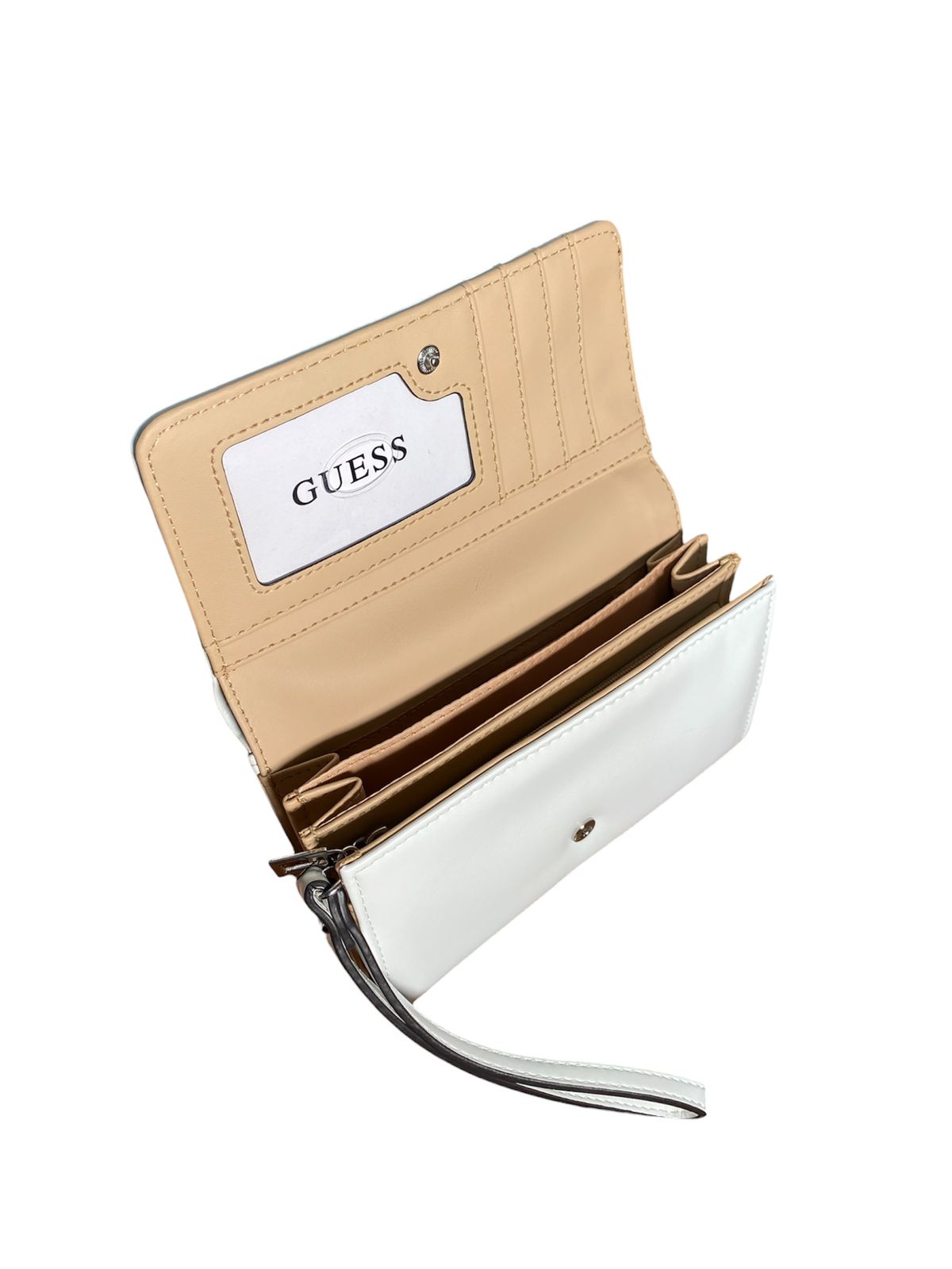 Cartera Clutch GUESS con Asa de Muñeca – Elegancia y Libertad