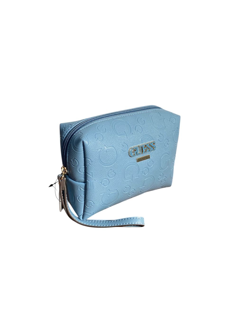 Cosmetiquera Guess Blue Sky – Elegancia en Azul Texturizado