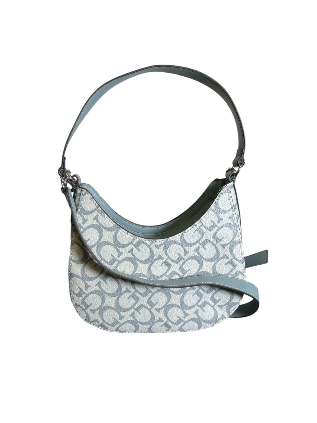Bolsa Shoulder GUESS Azul Claro con Monograma