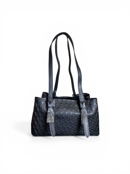 Bolso ALDO Icon Negro con Relieve Geométrico