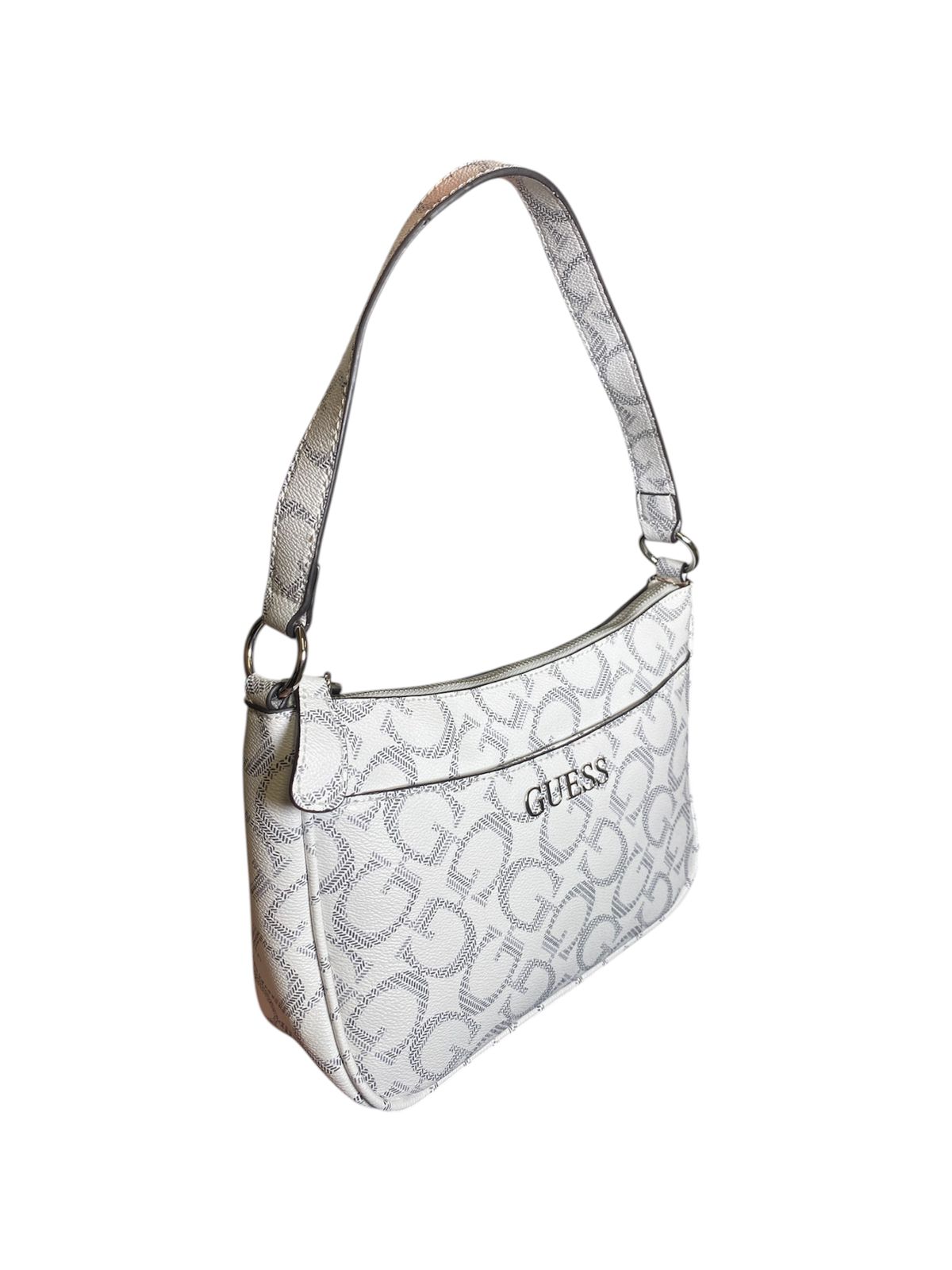 Bolso de Hombro Guess Monograma Blanco