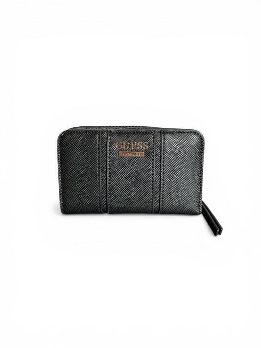 Cartera Guess Los Angeles – Elegancia y Organización en Negro Saffiano