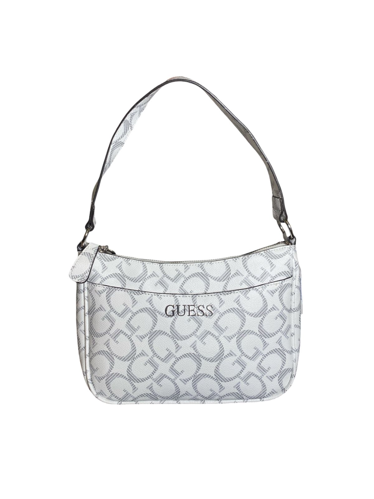 Bolso de Hombro Guess Monograma Blanco