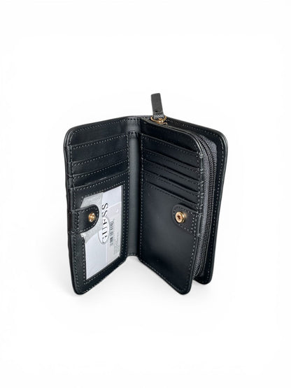 Cartera Guess Los Angeles – Elegancia y Organización en Negro Saffiano