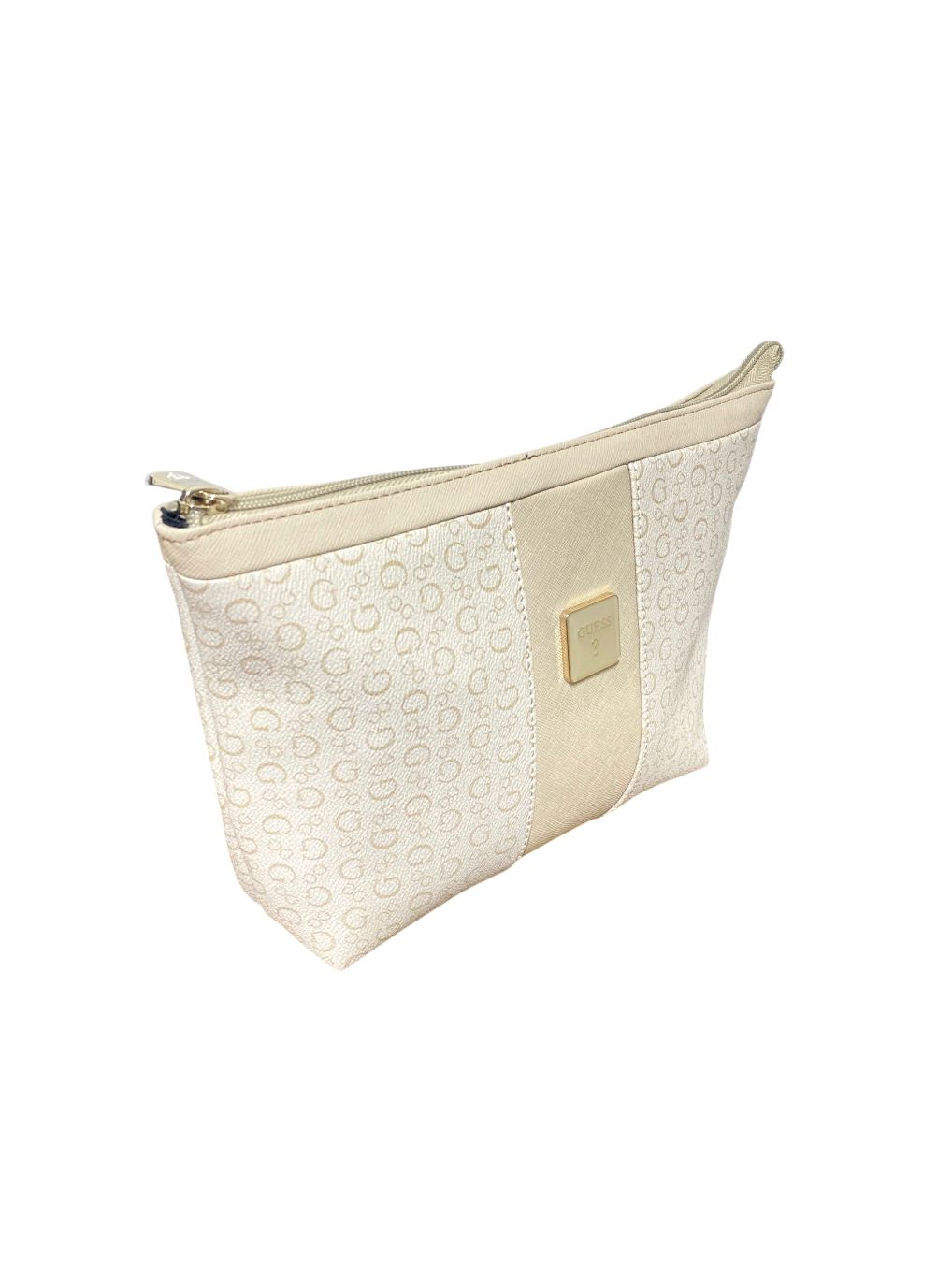Cosmetiquera Guess Beige con Logo | Neceser Elegante Compacto