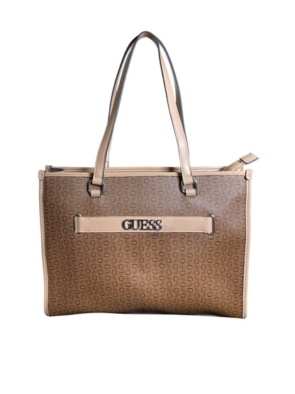 Bolsa Tote Guess Monogram – Elegancia Café y Estilo Diario