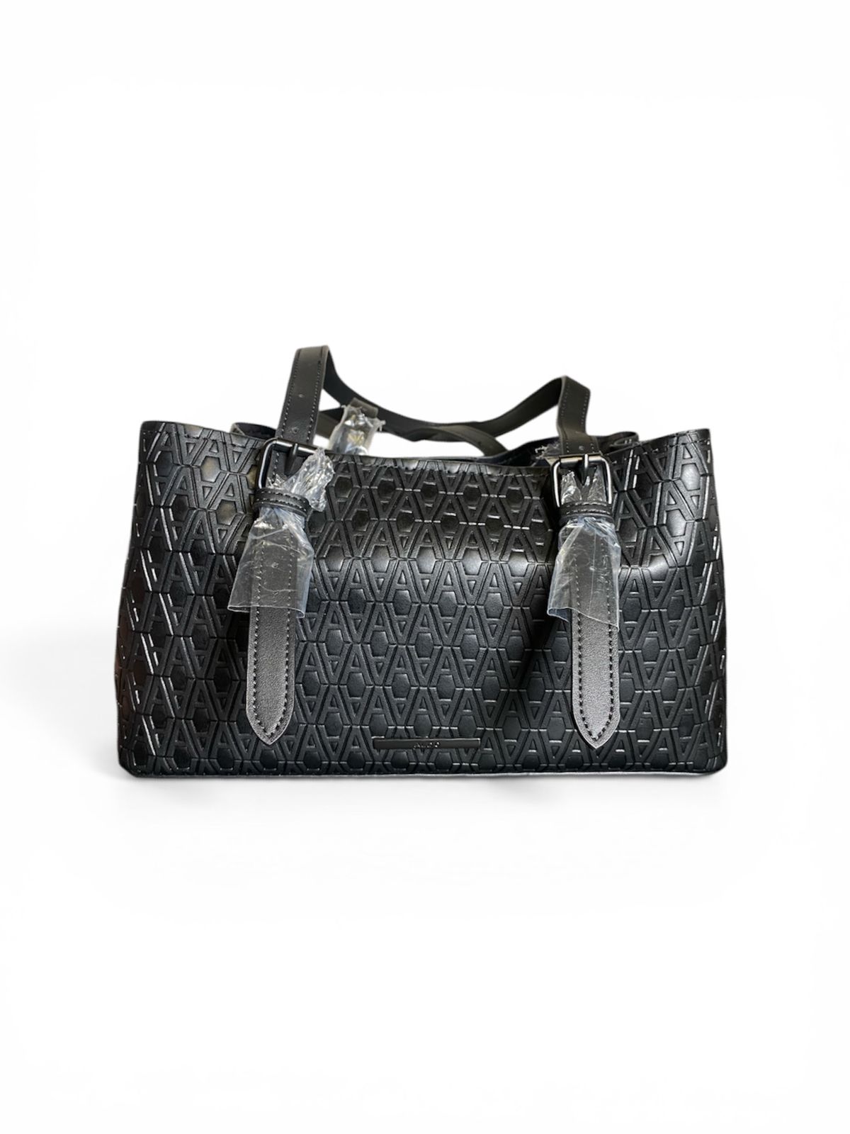 Bolso ALDO Icon Negro con Relieve Geométrico
