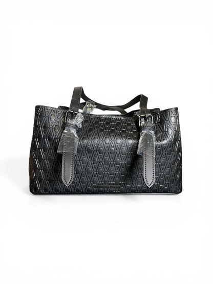 Bolso ALDO Icon Negro con Relieve Geométrico