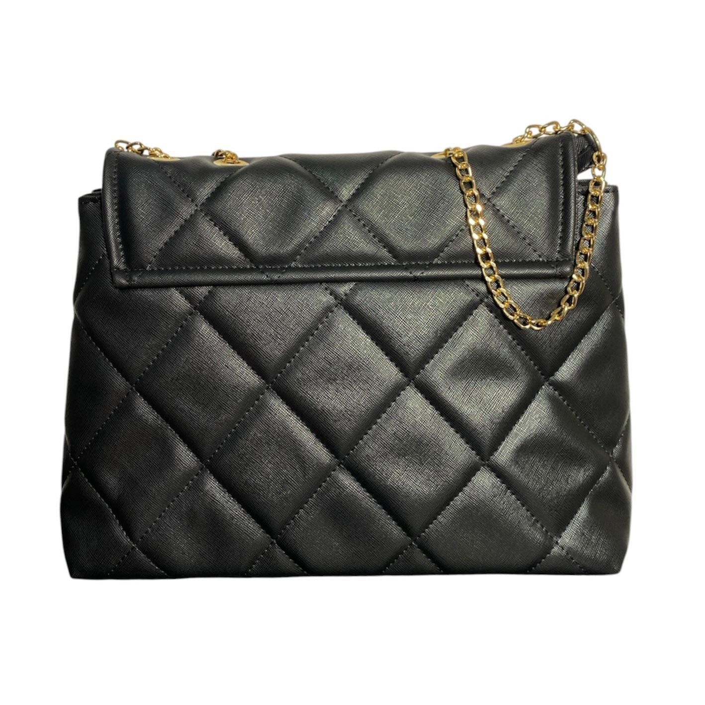 Bolso Acolchado de Piel Sintética con Cadena