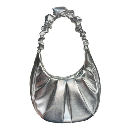 Bolso Shoulder Bag Metalizado Plata