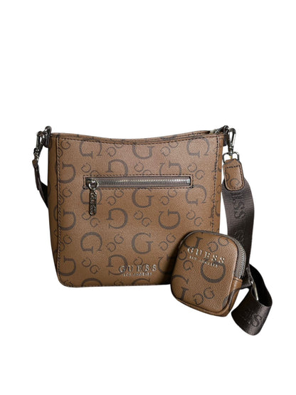 Crossbody GUESS con Monograma y Mini Pouch