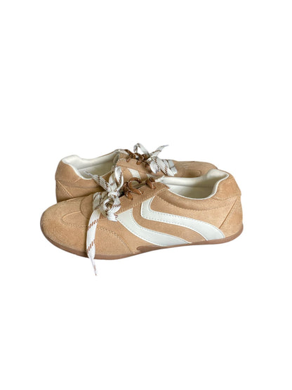 Tenis Steve Madden "Retro-Vibe" – Camel y blanco DAMA