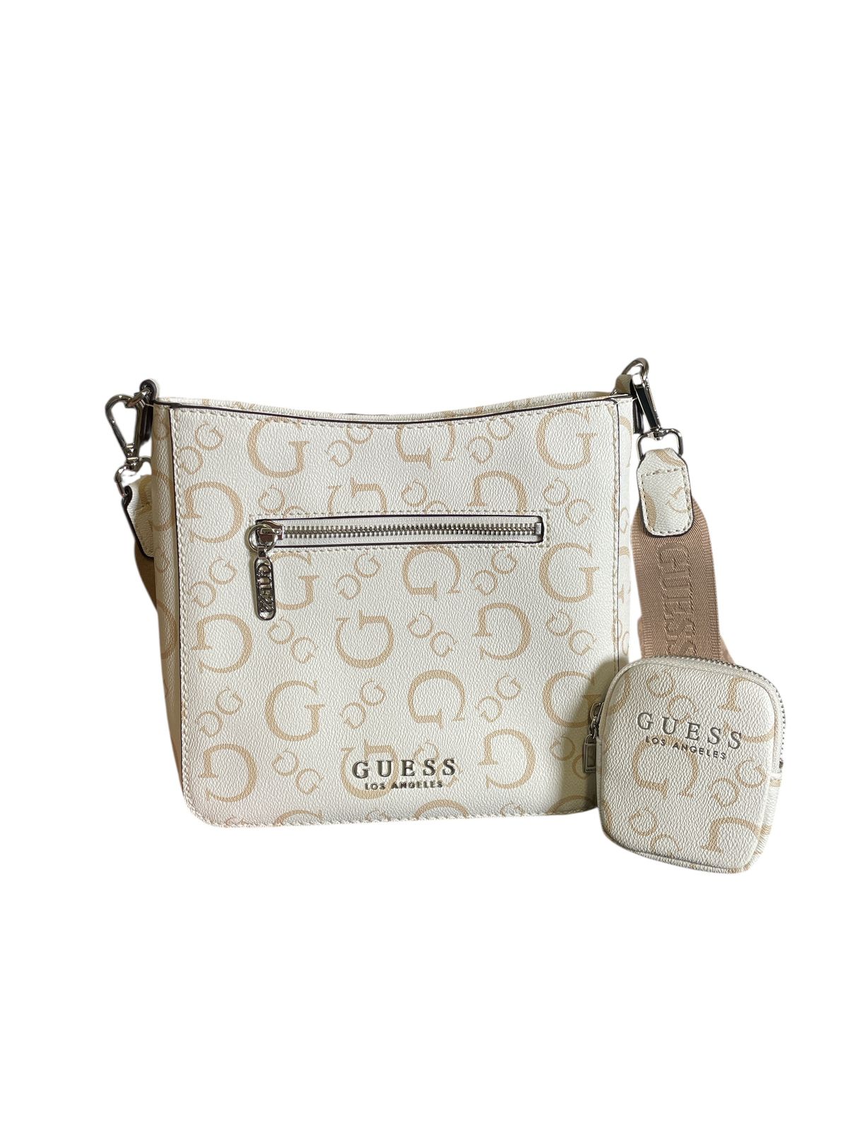 Crossbody GUESS con Monograma y Mini Pouch