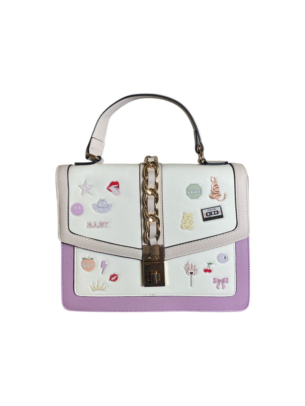 Bolso ALDO Estampado – Lila y Blanco