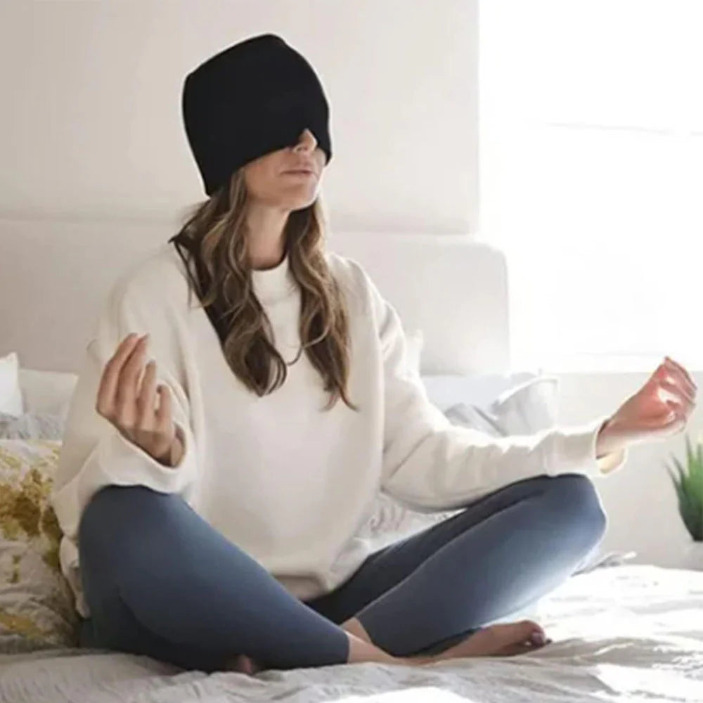 Gorro de compresión frio caliente para aliviar migrañas